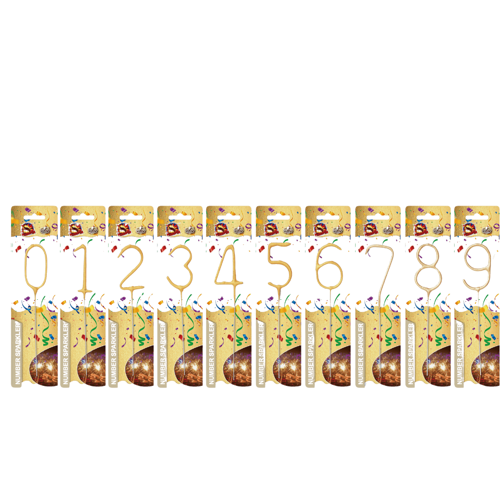 Sparklers No 0-9 mix 15,5 cm