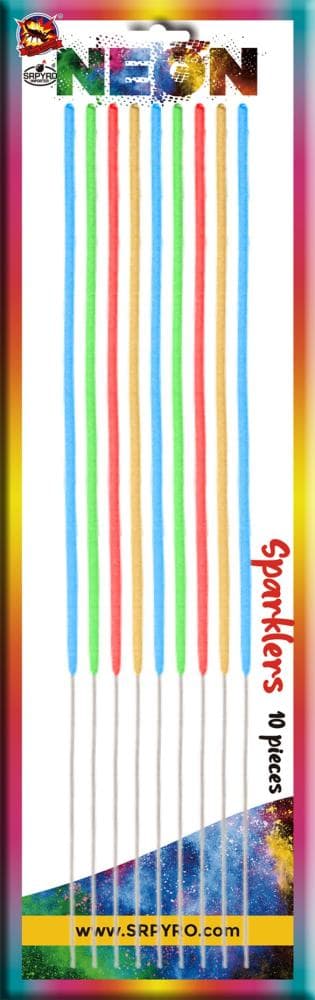 Neon Sparklers 40cm 10 ks