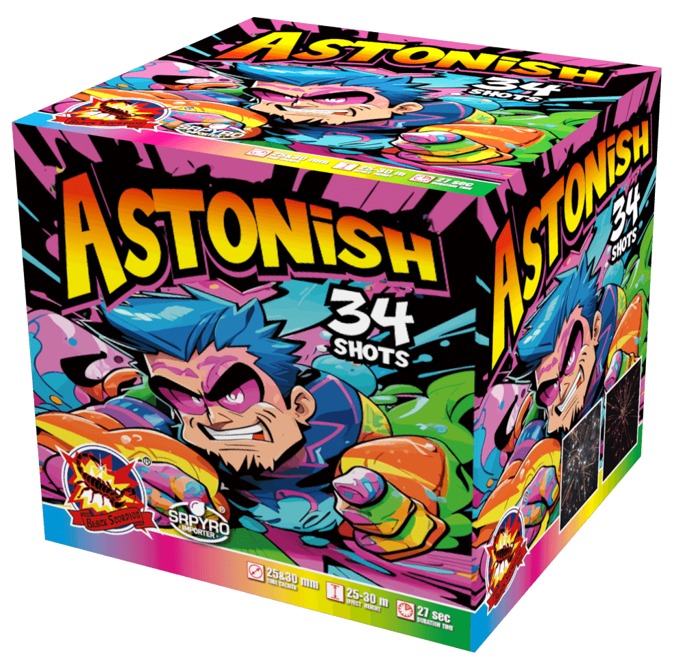 Astonish 34 lövés 25-30 mm