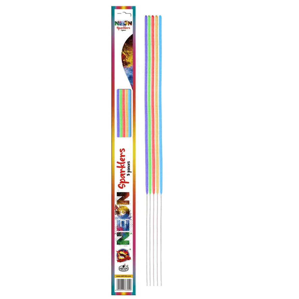 Neon Sparklers 60cm 5 ks
